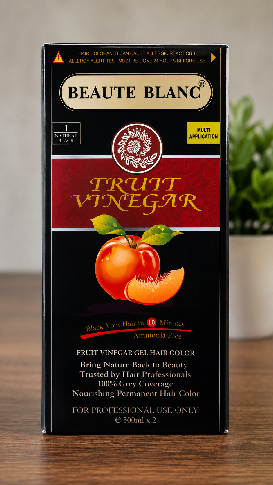 BEAUTE BLANC Fruit Vinegar Gel Hair Color Natural Black - Image 2